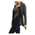 thumbnail image 2 of Harley-Davidson Women's No Surrender 2-IN-1 Shirt & Cardigan, Charcoal (S/M), Harley Davidson, 2 of 3