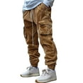 thumbnail image 2 of Men's Pants Sweatpants for Men Men's Corduroy Cargo Pants Retro Style Loose Fit Windproof Trousers for Work and Outdoor Activities Comfortable Casual Wear, 2 of 6