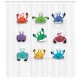 thumbnail image 1 of Ambesonne Crabs Shower Curtain, Cheery Cartoon Style, 69"Wx84"L, Multicolor, 1 of 3