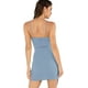 thumbnail image 2 of Vestido de mujer sexy con cuello en V asimétrico con pliegues laterales Adepaton  WRMH-218-59, 2 of 5