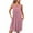 Pink, variant on ZKCCNUK Nightgowns for Women Women Print with Pockets Sleep Shirts Sleeveless Sleepwear Pleated Front Nightshirt Round Neck Nightdress S-2XL