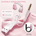 thumbnail image 4 of Auriculares para juegos Ozeino para PC, PS4, PS5, Xbox con sonido 7.1 Pink, 4 of 7