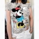 thumbnail image 4 of Camisetas de manga corta con cuello redondo y doble forro para mujer de Mickey Mouse, camisetas básicas, colección Smoke Cloud Pro, 4 of 4