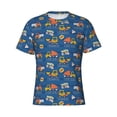 thumbnail image 3 of Naloa Construction Vehicles Men's T-Shirt Sport T-shirt Men's Basic Tee Casual Men's Shirt, Round Neck, Short Sleeves - Medium, 3 of 5