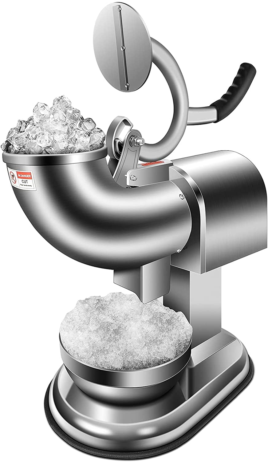 Ice Crusher Shaver Electric Snow Cone Machine Dual Blades 440lbs/hr