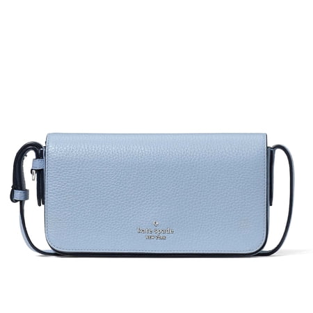 Kate Spade New York Juliette Mini Flap Leather Crossbody Bag (Pale Blue)