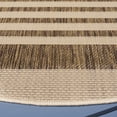 thumbnail image 3 of Safavieh Courtyard Caroline Striped Indoor/Outdoor Area Rug, Brown/Bone, 6'7" x 6'7" Round, 3 of 10