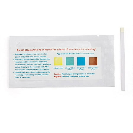 One Step Alcohol Saliva Test Strip, 5ct