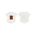 thumbnail image 3 of Baby Summer Romper Highland Cow Embroidery Short Sleeve Newborn Jumpsuit for Toddler Boy Girls Cute Clothes, 3 of 10