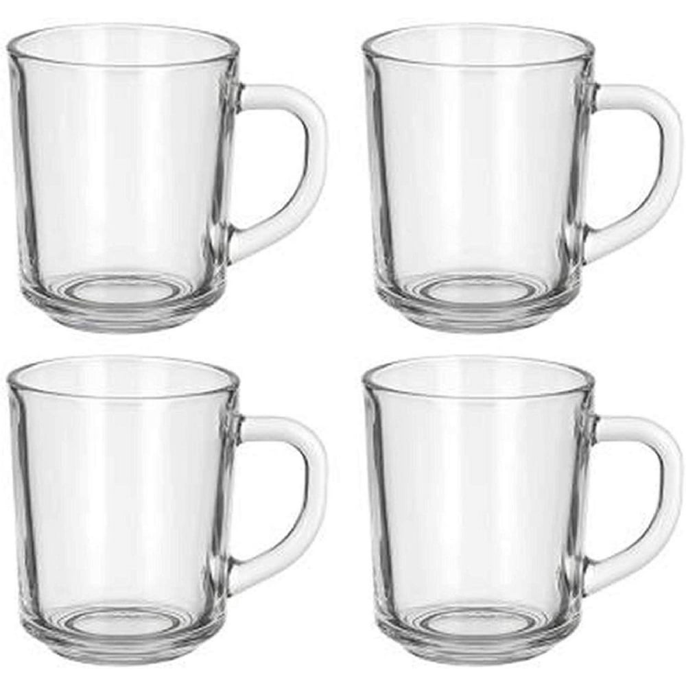 Café Glass Coffee Mugs Clear, 8 oz Great For Tea, Coffee, Juice