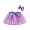 thumbnail image 3 of DORKASM Girls Star Print Skirt Set: Pink Tulle Skirt with Hair Light Purple S, 3 of 3