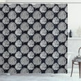 thumbnail image 1 of Ambesonne Philodendron Shower Curtain, Modernistic Leaves Art, 69"Wx75"L, Charcoal Grey and White, 1 of 2