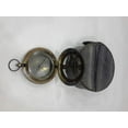 thumbnail image 1 of Handmade Antique Push Button Compass With Black Leather Case Gift Decor, 1 of 3