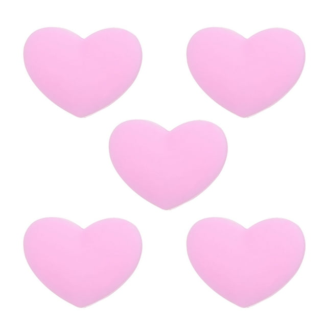 Uxcell Tennis Racket Vibration Dampener Soft Silicone Racket Shock Absorber for Tennis Racquet String - Heart Shaped Light Pink