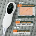 thumbnail image 2 of Heating pad - Electric heating pads - Warming back pad - LCD controller with 10 heat settings and 3 timers, 2 of 5