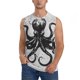 thumbnail image 1 of Fotbe Abstract Ink Octopus Men's Camiseta sin Mangas Estampada para Hombres, Playera Casual para Gimnasio, Entrenamiento, Playa-Small, 1 of 7