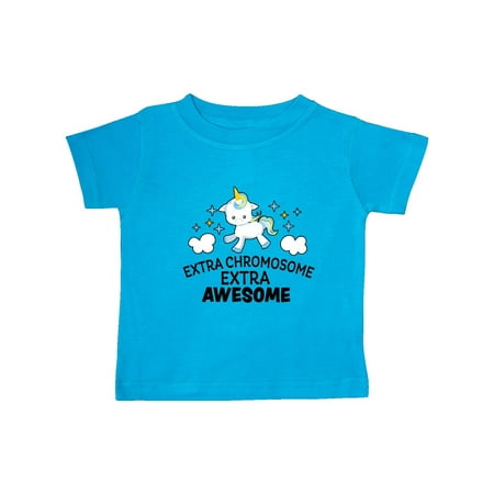 

Inktastic Extra Chromosome Extra Awesome with Unicorn Gift Baby Boy or Baby Girl T-Shirt