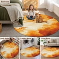 thumbnail image 5 of Burnt Orange Ombre Clouds Round Area Rug 7Ft Washable Circle Rugs for Dorm Laundry Room, Modern Abstract Gradient Cloud Non-Slip Carpet Floor Mats Indoor Outdoor Carpet Runner Aesthetic Home Decor, 5 of 8