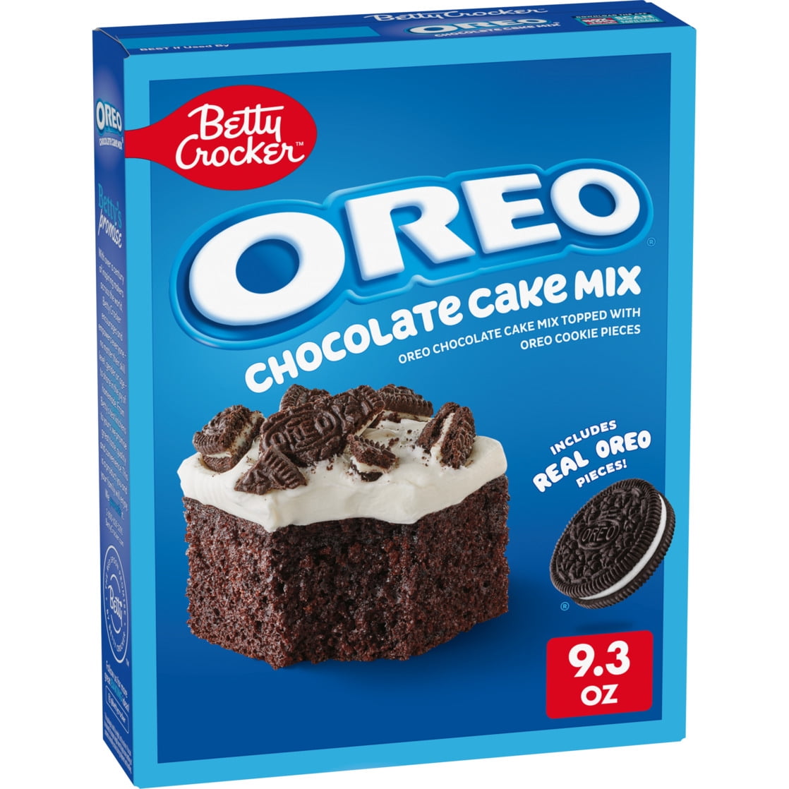 (6 pack) Betty Crocker OREO Chocolate Cake Mix, Baking Mix With OREO Cookie Pieces, 9.3 oz