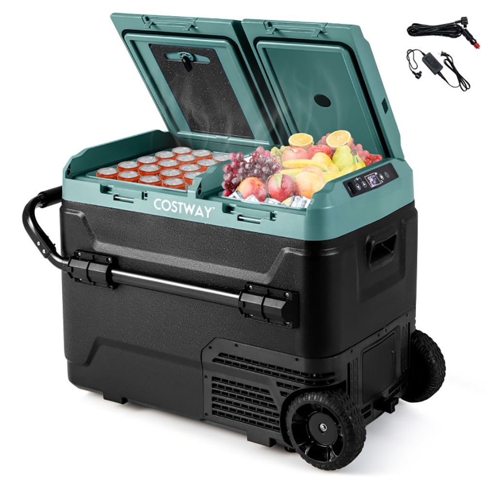 Aimee Lii Dual Zone 12V Car Refrigerator for Vehicles Camping Travel Truck RV Boat Outdoor and Home Use, Portable Water Cooler, Green Aimee Lii Dual Zone 12V Car Refrigerator for Vehicles Camping Travel Truck RV Boat Outdoor and Home Use, Portable Water Cooler, Green