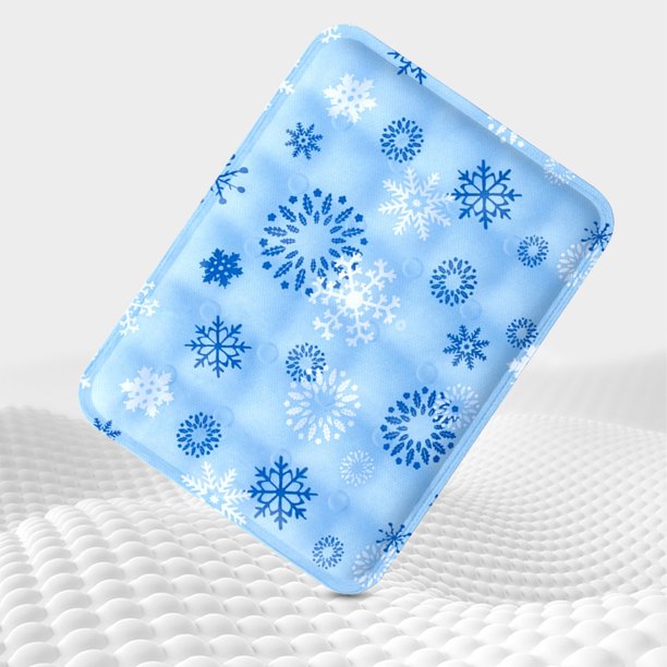 Almohadilla De Enfriamiento Para Mascotas Almohadilla de enfriamiento Almohadilla de hielo para perros pequeños, medianos y grandes Gato (copo de nieve 60 * 90 cm)