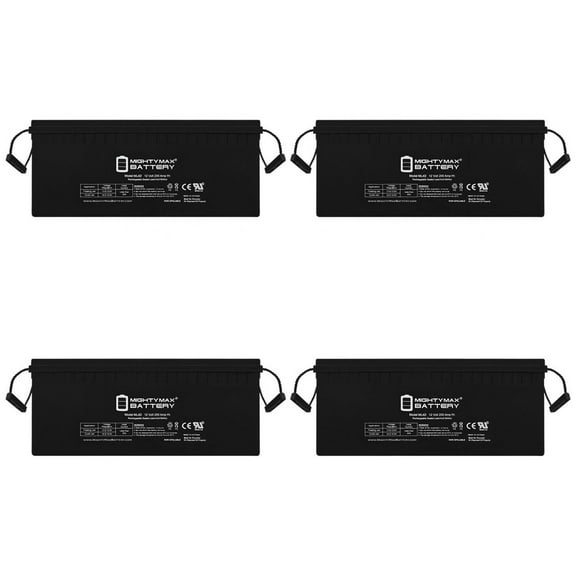 12V 200Ah 4D SLA AGM Battery Replacement for Deka 8G4D - 4 Pack