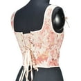 thumbnail image 6 of DJskiyers Womens Vintage Bustier Corset Top Linen Lace up Corsets Floral Boned Crop Tops Renaissance Bodyshaper, 6 of 9