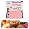 thumbnail image 5 of 7 PCS Wheat Straw Knife Set Chef Knife Bread Knife Peeling Knife Scissors Peeler Cutter Kit with Chopping Board, 5 of 5