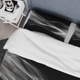 thumbnail image 4 of Designart "Duality of Thought Black and White I" Modern Waves Bedding Covert Set - Abstract Modern Waves Black Abstract Bed Set With 1 Sham, 4 of 6