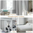 thumbnail image 6 of XUEYU Sheer Curtains 52" W x 72" L, Light Filtering Curtain Panels Solid Color Window Sheer Curtain Panel, Elegant Curtains & Drapes for Living Room, Bedroom 2 Panels, Gray, 6 of 7