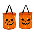 thumbnail image 2 of Children Halloween Candy Bag Large Capacity Battery Powered Reusable Washable Tear-resistant Pumpkin Pattern Lighting Handbag Type 2, 2 of 5