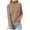 64#Light Brown, variant on Women's Turtleneck Sweater Long Sleeve Shirts Fall Trendy Tops Slim Fitted Ribbed Knit Basic Casual Sweater Black L