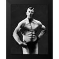 thumbnail image 2 of Vintage Muscle Men 15x18 Black Modern Framed Museum Art Print Titled - Perfect Abs, 2 of 5