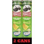 2x Pringles SOUR CREAM & ONION Flavored Potato Chips Crisps 5.5 oz - 2 CANS
