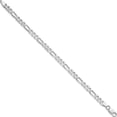 thumbnail image 2 of Sterling Silver Rhodium-Plated 5.25mm Figaro Chain (7 X 5.25) Made In India qfg150r-7, 2 of 5