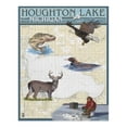 thumbnail image 2 of Houghton Lake, Michigan, Lake Chart (1000 Piece Puzzle, Size 19x27, Challenging Jigsaw Puzzle for Adults and Family, Made in USA), 2 of 4