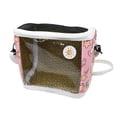 thumbnail image 4 of Bolsa de transporte para pájaros, ligera, con cierre de cremallera, correas ajustables, jaula de viaje para loros rosa, 4 of 8