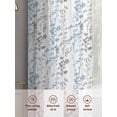 thumbnail image 6 of Light Blue Grey Botanical Sheer Curtains 54 Inch Length 2 Panels Set Window Treatments, Spring Floral Summer Farmhouse Rod Pocket Semi Curtains for Living Room/Bedroom/Kitchen Décor, 104"W x 54"L, 6 of 7