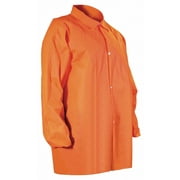 Cellucap Lab Coat,Orange,Snaps,L,PK30 6509ORL