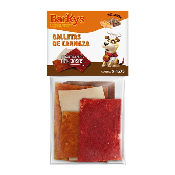 Barkys Galleta Prichos De Carnaza De Carne Pollo Tocino y Natural 5 Piezas