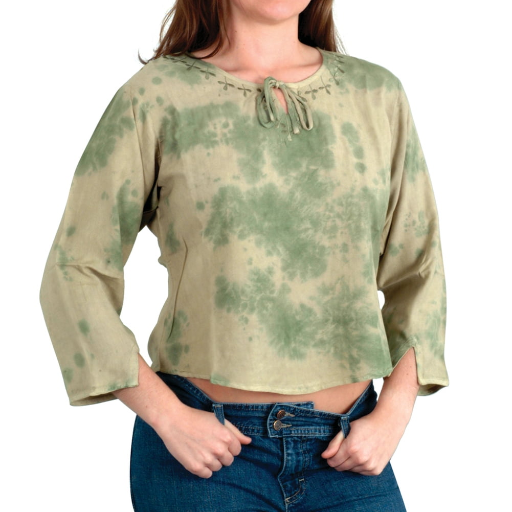 Green Embroidered Blouse - Walmart 