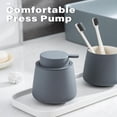 thumbnail image 3 of CHUANK Foam Hand Soap Dispenser - 12 oz Bathroom Lotion Hand Pump Dispenser  Ceramic Foaming Soap Dispenser with Removable Pump for Kitchen Hand Wash Dispenser  Black, 3 of 7