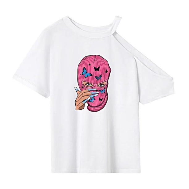 Camiseta de mujer de moda Regular Fit ropa transpirable suave verano Tops cuello redondo SG