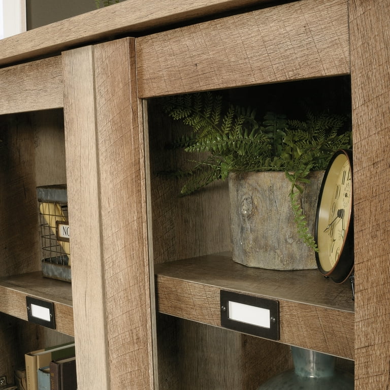 Sauder 423508 Cannery Bridge Display Cabinet Lintel Oak Finish