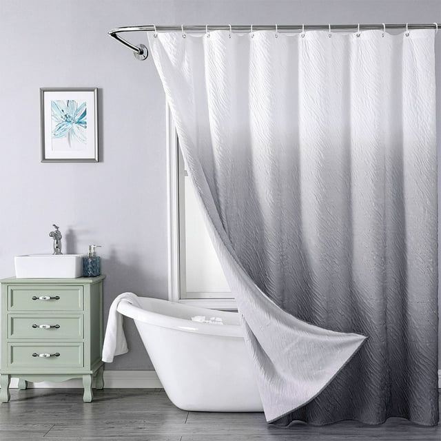 fastboy Quick-drying And Hygienic PEVA Shower Curtain For Privacy Protection Not Skin Attaching Polyester Exquisite Craft Grey,Grey 180*180