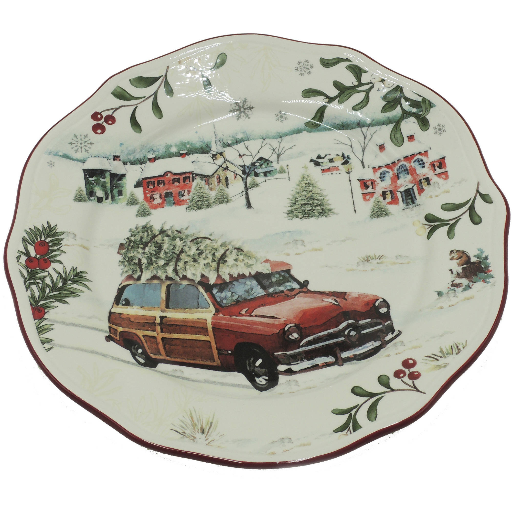 Holiday Time Car Salad Plate, Set of 6