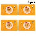 thumbnail image 3 of Coofit 4PCS Faux Leather Placemat Water & Oil Proof Rectangular Table Mat Dining Mat, 3 of 10