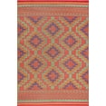 thumbnail image 2 of 5x7 Waterproof, Reversible Plastic Straw Outdoor Rugs for Patios | Also for Camping, RV, Deck, Porch, Balcony, Camp, Patio | Multi-Color, Geometric | Size: 5' x 6'11'', 2 of 6
