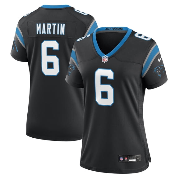 Women's Nike Sam Martin Black Carolina Panthers Team Game Jersey