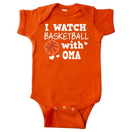

Inktastic I Watch Basketball with Oma Gift Baby Boy Bodysuit